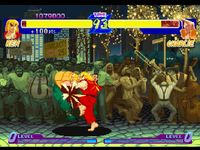 une photo d'Ã©cran de Street Fighter Alpha sur Sega Saturn